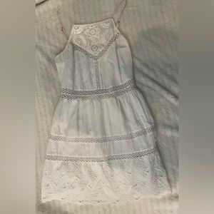 ABERCROMBIE & FITCH white eyelet mini dress size XS